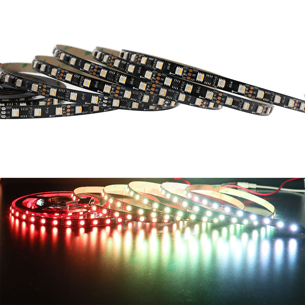 DC12/24V 4in1 RGBW SK6812 16.4Ft 300LEDs Flexible Color Chasing Full Color LED Strip Lights DC12/24V 4in1 RGBW SK6812 16.4Ft 300LEDs Flexible Color Chasing Full Color LED Strip Lights